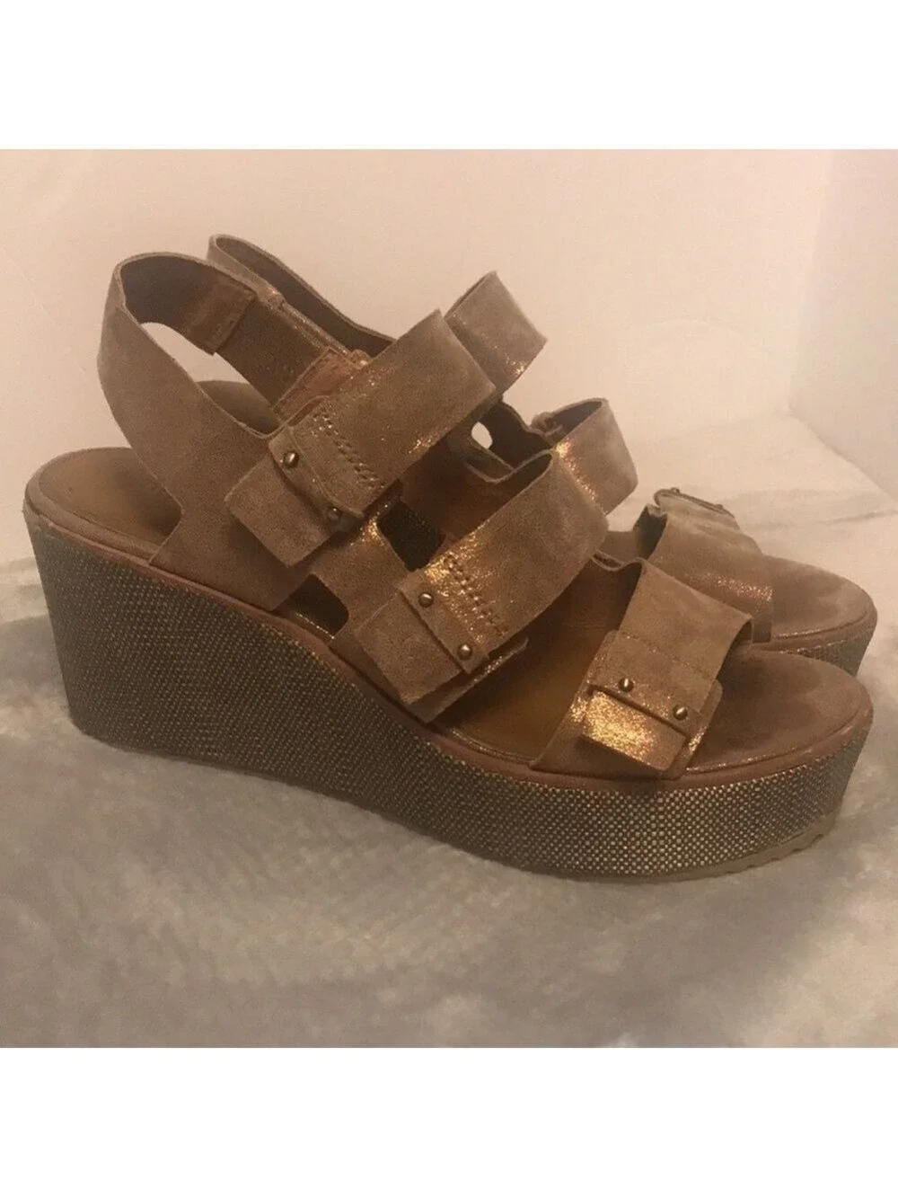 DONALD PLINER Slingback Wedge Sandals 9.5M